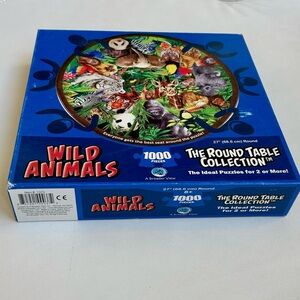 Wild Animals Round Table Puzzle - 1000 Pieces